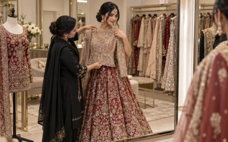 Asian Bridal Wear Manchester: Mixing the Skirt From One Sample With the Top From Another