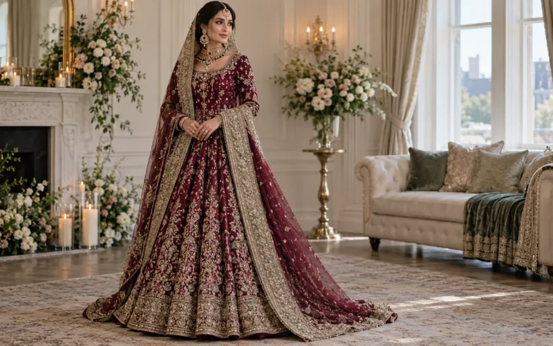 Pakistani Wedding Dress Colours: How to Choose a Contrast Border Without Clashing With Jewellery