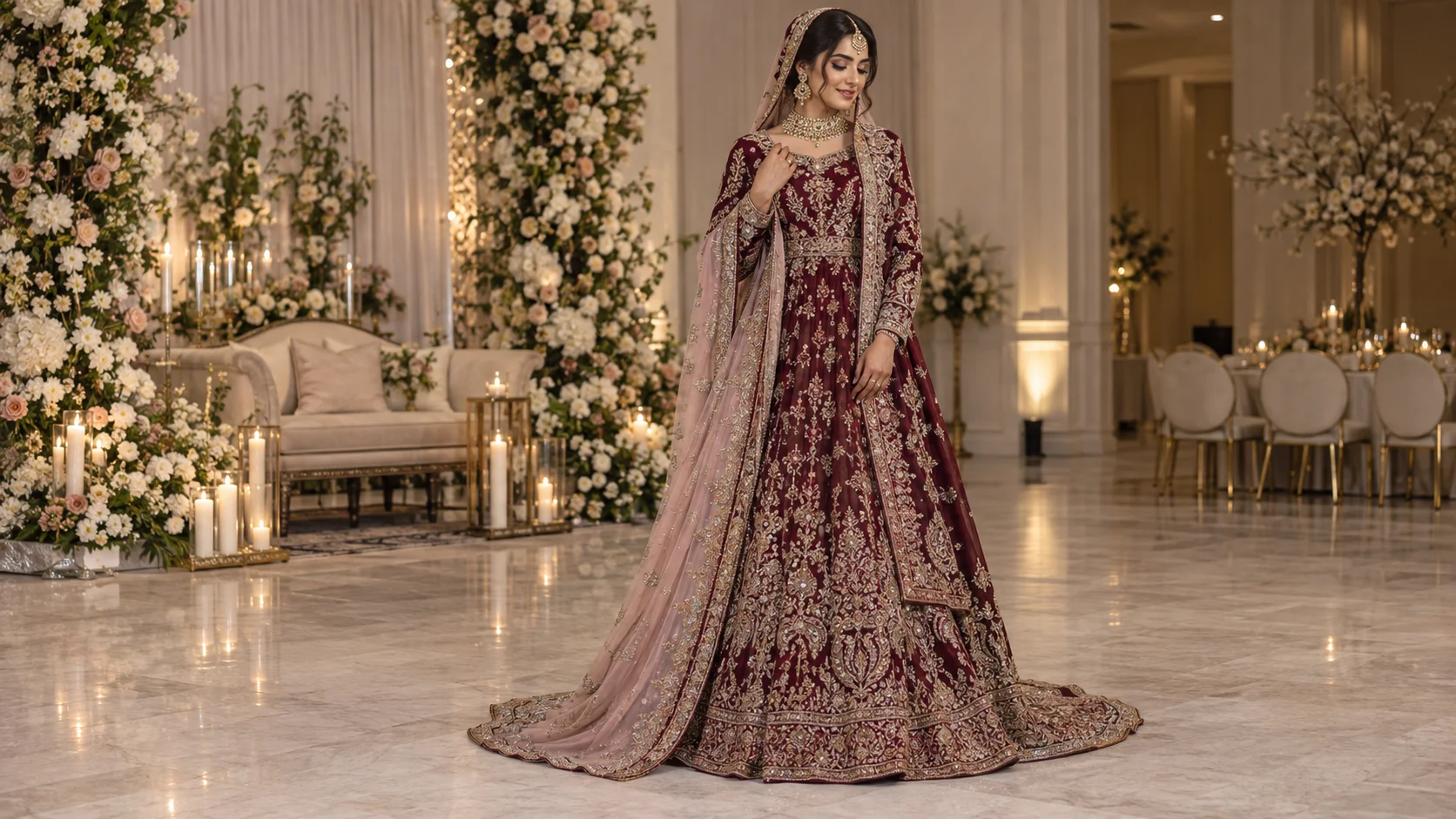 Pakistani Wedding Dresses UK: Using Pastel as an Accent Instead of the Main Colour