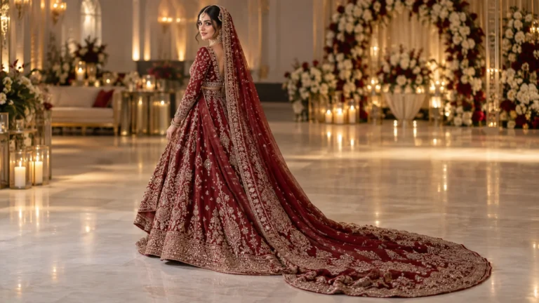 Pakistani Bridal Dresses UK: How to Style a Farshi Lehenga