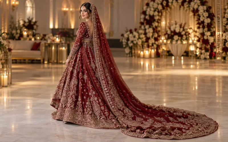 Pakistani Bridal Dresses UK: How to Style a Farshi Lehenga