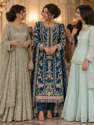 Pakistani Wedding Guest Dresses for Sisters and Cousins of the Bride