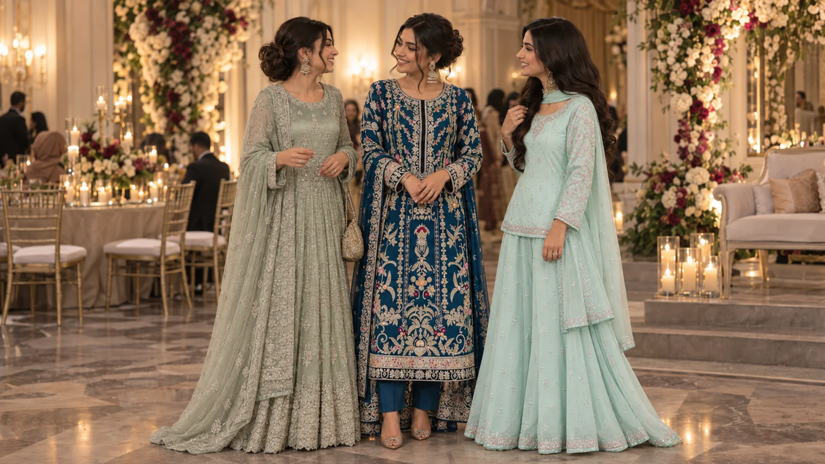 Pakistani Wedding Guest Dresses for Sisters and Cousins of the Bride