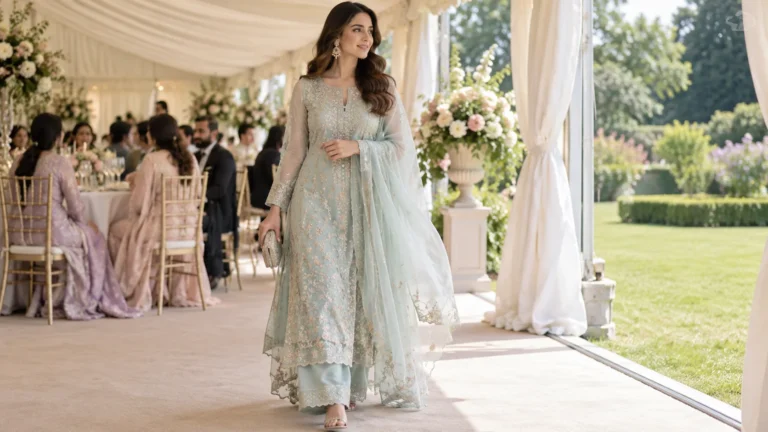 Pakistani Wedding Guest Dresses UK for a Summer Marquee Wedding